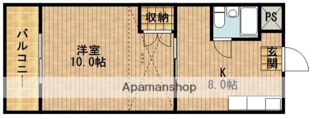 コナビック西塚1(1DK/3階)の間取り写真