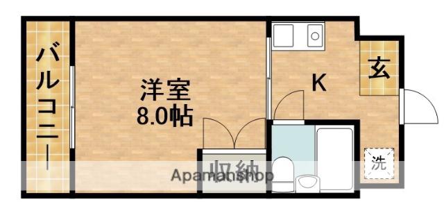 レジデンス曳馬Ⅲ(1K/1階)の間取り写真