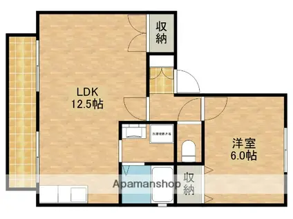 エストハウスB(1LDK/2階)の間取り写真