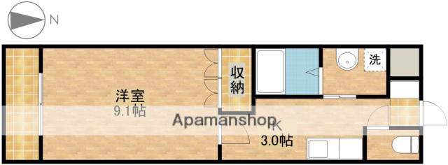 ル レーヴ(1K/2階)の間取り写真