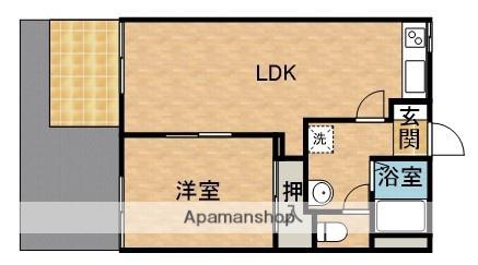 メイクリマールA(1LDK/1階)の間取り写真