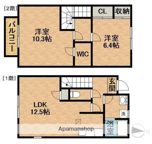 ブリエDU(2LDK)の間取り写真