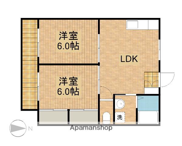 ハイツもり(2DK/2階)の間取り写真