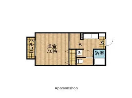 グリーンパレス(1K/2階)の間取り写真