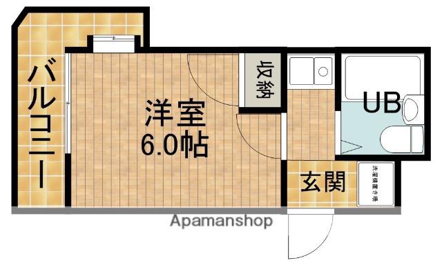 カレッジタウンウィング(1K/4階)の間取り写真