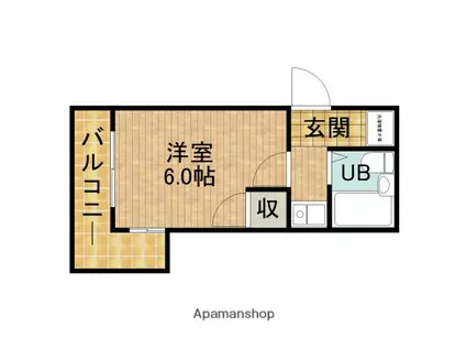 カレッジタウンウィング(1K/2階)の間取り写真