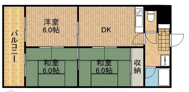 アソルティ伝馬町(3DK/5階)の間取り写真