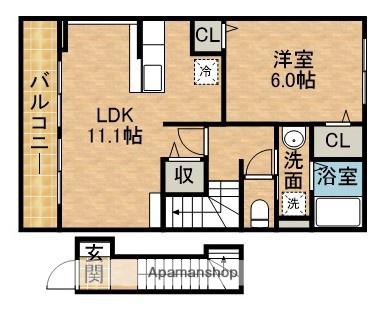 東海道本線 舞阪駅 徒歩8分 2階建 築18年(1LDK/2階)の間取り写真