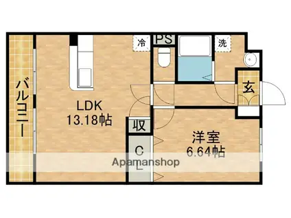 グランマーレ(1LDK/3階)の間取り写真