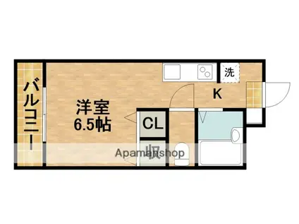 元浜グリーンホームズ(1K/3階)の間取り写真