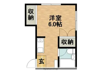 キューノハウス(1K/2階)の間取り写真