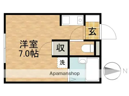 ハイツセラヴィ(ワンルーム/1階)の間取り写真