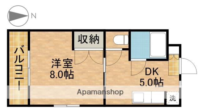 すこやかマーチ(1DK/1階)の間取り写真