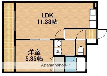 サウスコート(1LDK/5階)の間取り写真