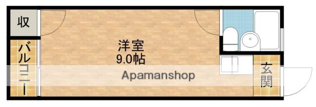 パークハイツ(ワンルーム/3階)の間取り写真