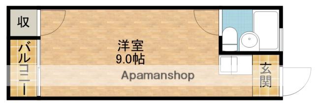 パークハイツ(ワンルーム/2階)の間取り写真