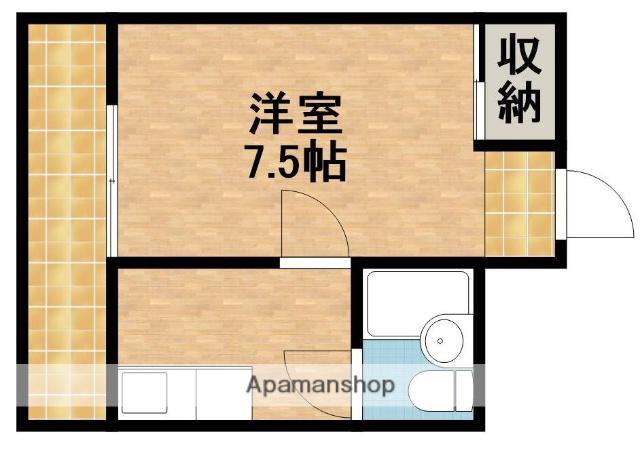 カレッジハイツⅡ(ワンルーム/2階)の間取り写真
