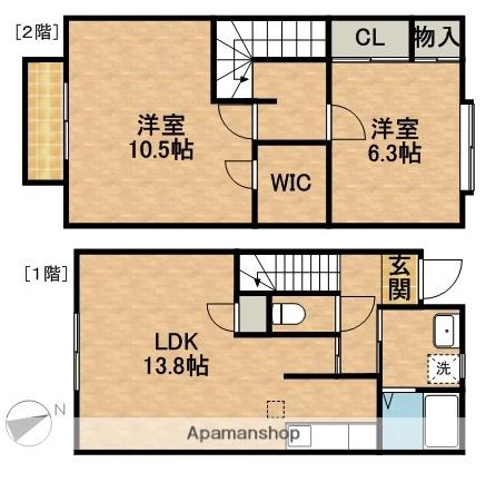 ブレシドB(2LDK)の間取り写真