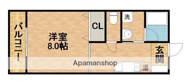 チェリーテラス(1K/2階)の間取り写真