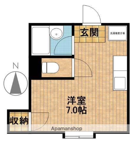 シャルム八幡(ワンルーム/2階)の間取り写真