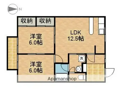 セントポーリアダイニ(2LDK/1階)の間取り写真