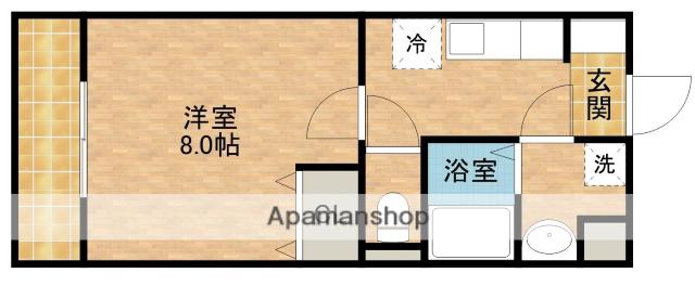 マンションアカンサスⅢ(1K/3階)の間取り写真
