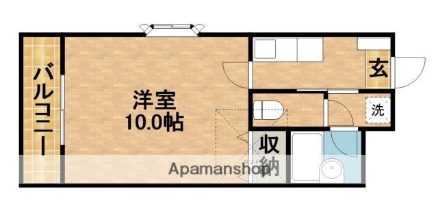アビタシオン(1K/2階)の間取り写真