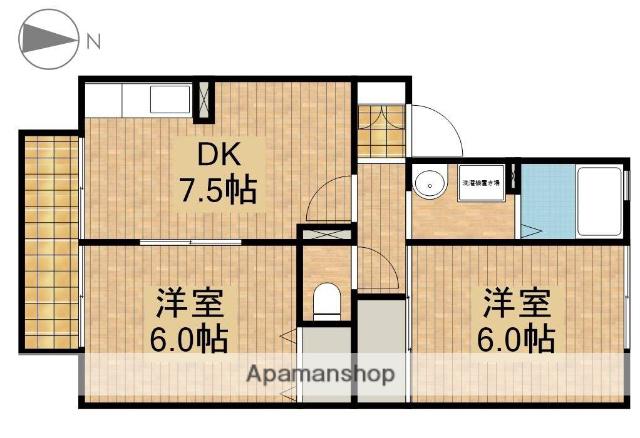 セジュールTAKA(2DK/2階)の間取り写真