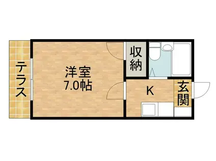 神田パレス(1K/1階)の間取り写真