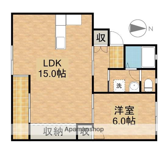 恵三コーポ(1LDK/2階)の間取り写真
