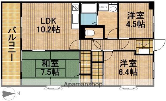 メゾン宮北(3LDK/1階)の間取り写真
