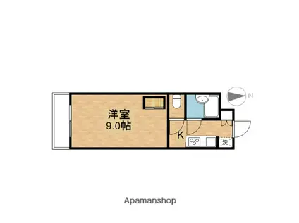 クロシェットⅠ(1K/2階)の間取り写真