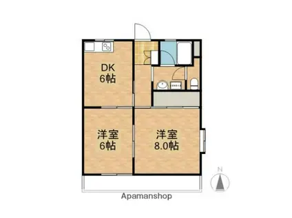 リバーK&T1(2DK/3階)の間取り写真