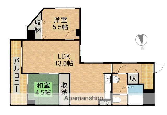 リアライズ城北(2LDK/8階)の間取り写真
