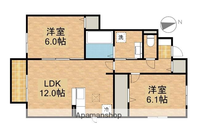 MASION LIETO(2LDK/1階)の間取り写真