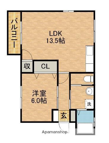 ファーストメイプル(1LDK/1階)の間取り写真