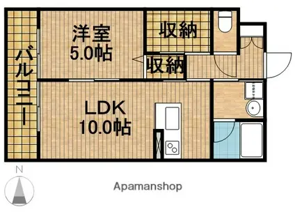 グランメゾンⅡ(1LDK/3階)の間取り写真