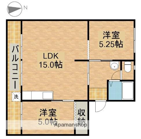 サンシャイン丸松(2LDK/1階)の間取り写真