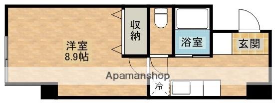 コムタベーシックス上伝馬(1K/2階)の間取り写真