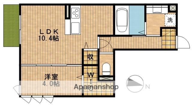 RECENTE和田 A棟(1LDK/1階)の間取り写真