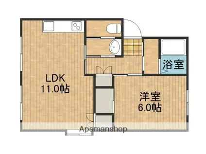 メゾンエターナルA(1LDK/2階)の間取り写真