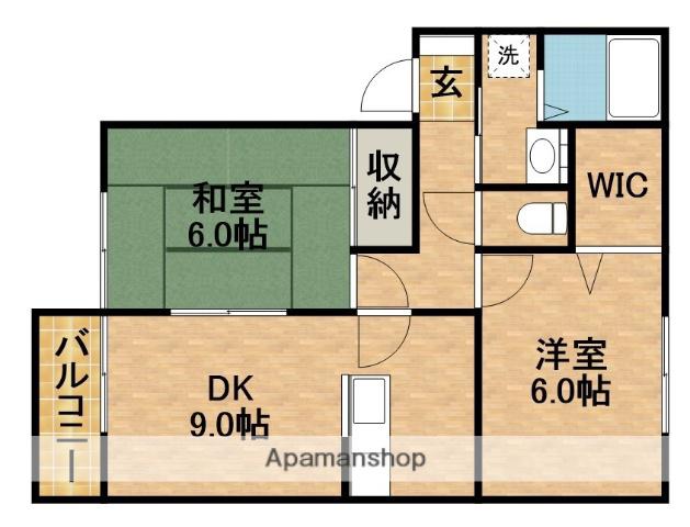 ソレジオN(2DK/2階)の間取り写真
