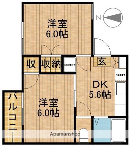 メゾンドフェニックスⅠ(2K/1階)の間取り写真