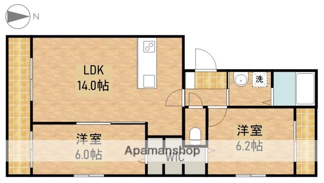 シャーロット三方原Ⅲ(2LDK/2階)の間取り写真