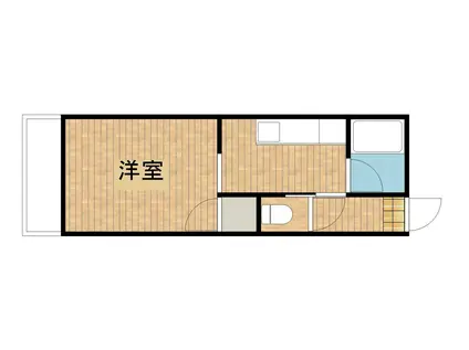 オレンジハウスA(1K/2階)の間取り写真