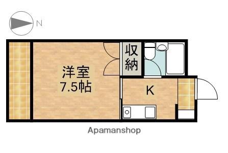 杢屋ハイツ(1K/3階)の間取り写真