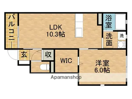 フレーシュⅡ(1LDK/1階)の間取り写真