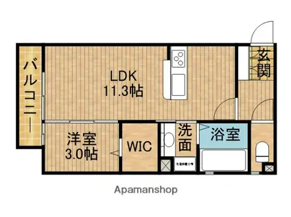 アヴェニール(1LDK/2階)の間取り写真