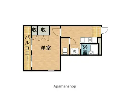 パレス野田(ワンルーム/2階)の間取り写真