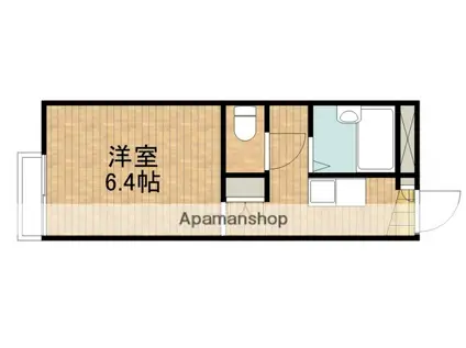ロベリア(1K/1階)の間取り写真